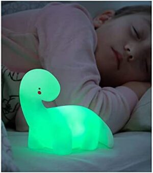 InnovaGoods LÁMPARA LED Multicolor Dinosaurio LIGHTOSAURUS V0103002, Blanco