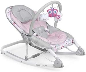 Innovaciones MS 1114 - Hamaca Para Bebé Evolution 2 En 1, Balancín Y Silla, Plegable Y Portátil, niñas