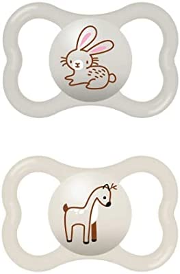 Instrucciones en lengua extranjera - Mam Air Chupete de silicona Skinsoft con funda para chupete, 6-16 meses, neutro