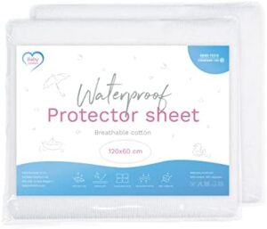 Juego de 2 fundas protectoras de colchón impermeables para cuna de 120 x 60 cm