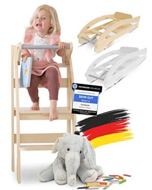 Kleiner Riese ® Torre de aprendizaje Naturaleza a partir de 1 año Plegable [Ahorro de espacio] Niños Ligero | Learning Tower Montessori Juguetes para niños pequeños - Ver fotos ahora