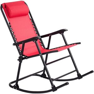LOWLIU sillones Dormitorio Poblading Zero Gravity Rocking Silla Porche Terraza al Aire Libre Reposacabezas de jardín Silla Sillon Lactancia Mecedora