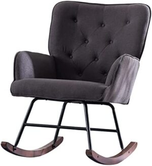 LOWLIU sillones Dormitorio Sencillo Estilo nórdico Respaldo Punto de extracción Sofá Silla Mecedora Ropa de Cama Bolsa Suave Piezas de Sala de Estar Interior Silla de salón Sillon Lactancia Mecedora