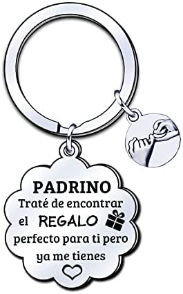 LUODAN Regalo Llavero para Padrino,Llavero para Padrino,Regalos de Cumpleaños Navidad Familiares, Llavero para Padrino