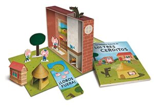 La fantástica historia de Los Tres Cerditos: (Contiene un libro, troqueles de los personajes del cuento, 4 escenarios y un colgador para la puerta) (Pequeñas manitas)