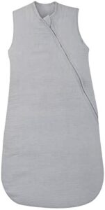 Le Lit de Mon Bébé - Saco de dormir Gasa Invierno 6-24 Meses - Gris Perla - Sobre y Forro Suave 100% Gasa de Algodón - 3,5 Tog Caliente