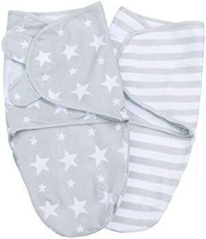 Lilly and Ben® Baby Swaddle Wrap Manta Envolvente - S/M o L - Saco-s De Dormir Bebe-s Recien Nacido-s Mantas Arrullo - Set 2
