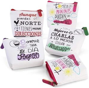 Lote 24 Monederos frases doble cara para recuerdo de boda, bautizo, comunión, cumpleaños. Original y barato detalle para invitados.
