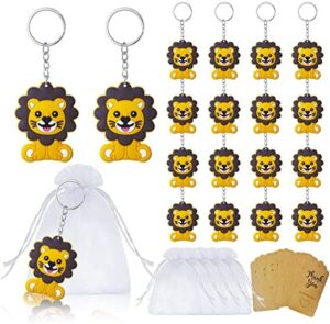 Luccyle 30sets Llavero León Bautizo Regalos Invitados,Colgante Boda Bautizo Colgante Llavero Con Bolsa Y Etiqueta Para Navidad Fiesta De Bodas Comunión Confirmación Regalo Para Invitados