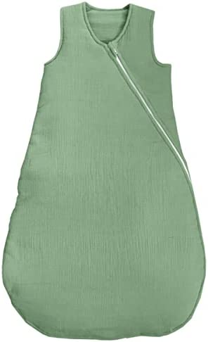 MIMUSELINA Saco Dormir bebé sin Mangas de Invierno TOG 3.5 súper cálido. Evita Que se desarropen. Saco Invierno bebés Muy Caliente. (Menta, 0-6 Meses)