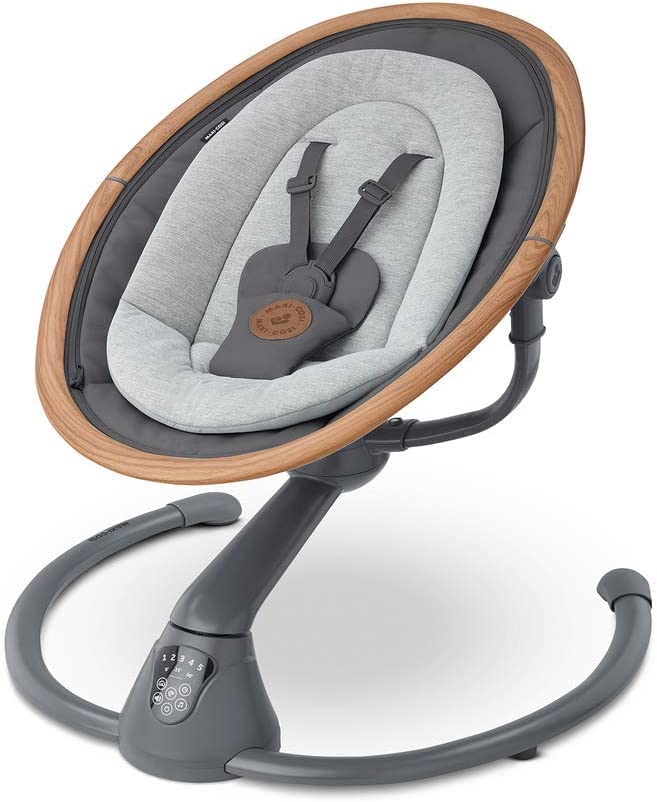 Maxi-Cosi Cassia Hamaca bebé electrica, silla mecedora giratoria de 360°,  balancin oscilante reclinable, 15 melodías relajantes, para bebés de 0 a 6  meses (0 a 9 kg), Essential Graphite - La Tienda de los Bebés 👶