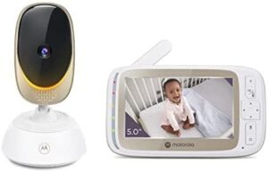 Motorola Nursery VM 85 Connect Video - vigilabebés con movimiento horizontal y vertical, Wi-Fi, pantalla en color de 5,0 pulgadas, visión nocturna por infrarrojos, audio y sensor de temperatura