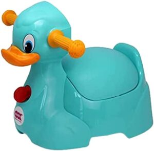 OKBABY Quack - Orinal con asiento ergonómico y cómodo - para niños pequeños - Turquesa
