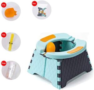Orinal Portátil para Niños Pequeños | Honboom Orinal de Viaje para Niños | Asiento de Inodoro Plegable | Asiento para WC de Bebé para Interior y Exterior (Azul)