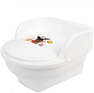 Orinal infantil – Inodoro ligero portátil con tapa – Orinal de trono con recipiente extraíble, colección Bing licenciada Color: Blanco