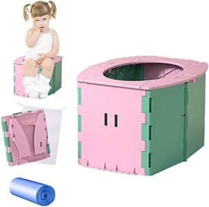 Orinal plegable para bebe,Orinal de Viaje para Niños,Inodoro Infantil Plegable,Orinal portatil infantil plegable,Asiento Inodoro Plegable,Orinal wc infantil (polen de camelia)
