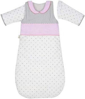 P 'Tit Basile - Saco de Dormir de Invierno para bebé niño, 6 - 24 Meses - 90 cm - con Mangas largas extraibles Removibles Desmontables, algodón orgánico, TOG 2,5 Claudine
