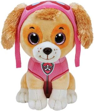PAW PATROL Ojos Brillantes | Cifras selección Felpa | 15 cm | Patrulla Canina, Figura:Skye
