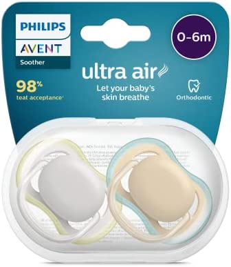 Paquete de 2 chupetes Philips Avent ultra air - Chupete sin BPA para bebés  de entre 0 y 6 meses (modelo SCF085/15) - La Tienda de los Bebés 👶