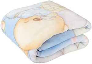 Pielsa Baby - 6375-4 | Manta de algodón Bebe tamaño 110x140 Color Azul, Manta Bebe Transpirable, Confortable, hipoalergénica y antiácaros, Manta Bebe máxima suavidad y Confortable