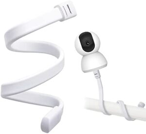 Pinsheng Soporte Universal para Monitor de Bebé, Soporte Multifunción Flexible para Monitor de Bebé Soporte Camara Bebe para Ccámaras con 1/4 Tornillo sin Herramientas o Daños en la Pared (Blanco)