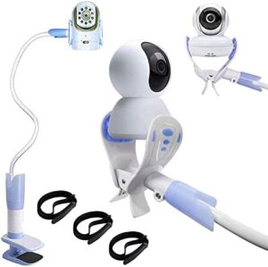 Plartree Soporte para Cámara de Vigilabebes, Soporte Universal para Monitor de Bebé Flexible sin Perforación, Compatible con la mayoría de Teléfonos & Monitores de Bebés de 360 Grados