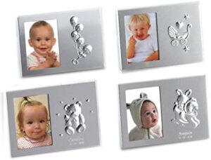 Portafoto de bebe para bautizo de PERSONALIZADO con nombre y fecha. Pack de 8 unidades