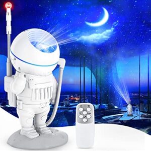 Proyector LED de Astronauta,YAZEKY Proyector de Galaxia de Astronauta Luz Nocturna de Cielo Estrellado con Nebulosa y Control Remoto,Proyector de Dormitorio y Techo, Regalos para Niños y Adultos