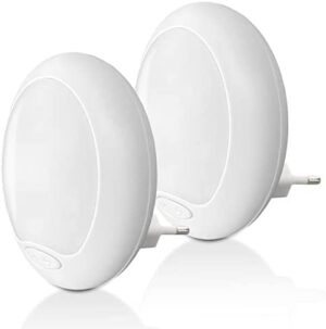 SHYMECO Luz nocturna infantil, 2 Luces de Lampara Led, Quitamiedos infantil de Noche, Multicolor, con Enchufe para habitacion de Niños, Dormitorio, Pasillo