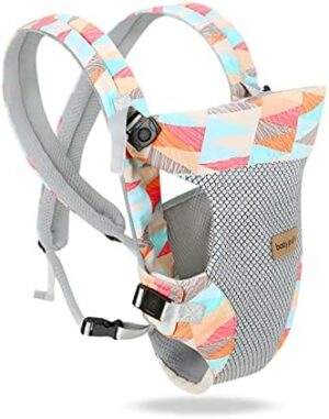 SONARIN Mochila Portabebés Ligero Transpirable,4 en 1 3D Air Mesh Portabebés Ergonómica Multifunción para Recién Nacidos y Niños Pequeños 0-36 Meses,Todas las Posiciones(Multicolor)
