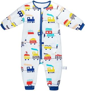Saco de Dormir con pies - Saco de Dormir de 2,5 TOG para bebés en Invierno, Sacos de Dormir de algodón para bebés con Patas, Sacos de Dormir Suaves para bebés en Invierno