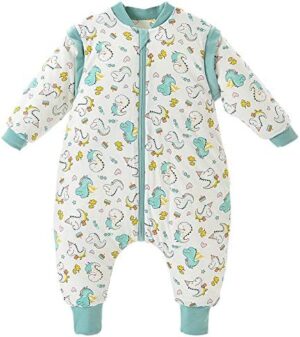 Saco de dormir con manga larga para bebé niña y niño, pijama de invierno cálido