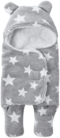 Saco de dormir para bebé con diseño de ángel de nacimiento, saco de dormir para bebé de invierno, forro polar para bebé recién nacido, manta de 65 cm de largo