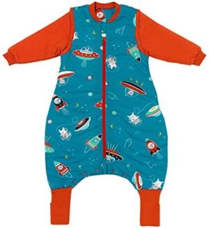 Slumbersac Saco de Dormir Bebe con pies Invierno 70 cm Space 3.5 TOG | Saco Dormir Bebe con piernas y Mangas largas para tamaño del Cuerpo 70-80 cm