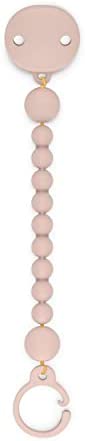 Suavinex, Broche Pinza de Silicona, Chupetero con Cadena de Silicona de una Única Pieza, 0 Meses, Colour Essence, Nude