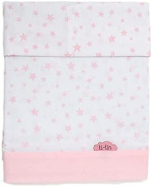 TI TIN | Conjunto de Sábanas para Minicuna de 50x80 | Pack de 3 Piezas (Encimera + Bajera Ajustable con Elásticos + Funda Almohada) | Ropa para Cuna | Popelín 100% Algodón
