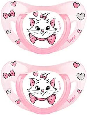 Tigex Smart Sucette 18-36 meses Chupetes de silicona Disney Aristochats Pack de 2, rosa