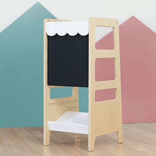 La Taue - Torre de aprendizaje plegable. ambién se puede guardar en  espacios pequeños o transformar en un taburete o una silla. - La Tienda de  los Bebés 👶