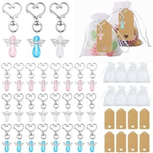 Trsnzul Llavero Ángel de La Guarda 30 Piezas Boda Bautizo Colgante Llavero Colgantes de Ángel de La Guarda con Bolsa y Etiqueta para Navidad y Fiesta de Bodas Comunión Regalo de Confirmación