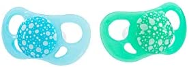 Twistshake 78288 Pack de 2 Chupetes para bebés ortodónticos de silicona, a partir de 6 meses, Sin BPA, Pastel Baby Blue/Mint Green, Azul/Verde