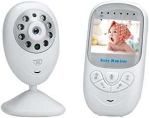 Vigilabeb¨¦s 2.4 Pulgadas C¨¢Mara de Audio Digital Inal¨¢Mbrico Beb¨¦ Monitor, Camaras de Vigilancia Bebes, Zoom de imagen, Sensor de Temperatura, Visi¨®N Nocturna, Funci¨®N de Interfono, Luz suave de