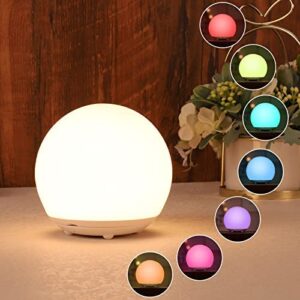 WolinTek Luz Nocturna Infantil, LED Lámpara Nocturna de Niños,Lámpara de Noche Recargable por USB,Luz de Dormir de Cuarto de Bebé,Luz de 7 Colores