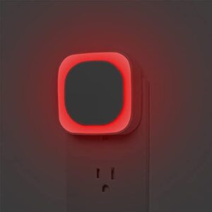 YUNLEX Luz Noche con Enchufe 2 Piezas LED Luz Nocturna Infantil con Sensor Crepuscular, Brillo de nivel 3, Muy adecuado para habitaciones para niños, Escalera, Dormitorio, Cocina, Baño, Rojo