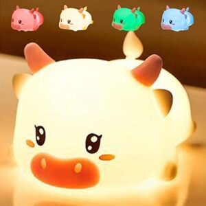 YingStar Luz Nocturna Infantil Habitación Lámpara Quitamiedos Portátil Regalos para San Valentin Mujer Lámpara Infantil LED USB Recargable Brillos Ajustables Colores RGB con Mando Luz para Bebe
