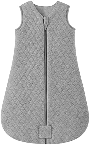 Yoofoss Saco de Dormir para Bebé de Invierno 100% Algodón 2.5 TOG Manta Envolvente para Dormir Súper Cálido para Unisex Niñas Niños 0-6 Meses Gris