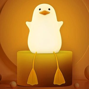 iKALULA Luz Nocturna Infantil, Gaviota Silicona Luz Bebe Nocturna, Brillo Ajustable y Temporizador, USB Recargable Luz de Noche para Niños, Regalo Bebe Recien Nacido Niño