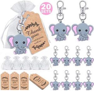 iZoeL 20 Elefante Encanto Gracias Regalos Baby Shower Regalos Niños Fiesta Cumpleaños Regalos Boda Rosa