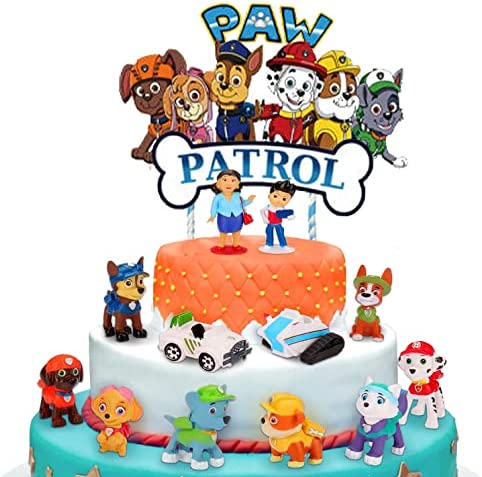 Decoración para Pastel de Patrulla Canina, 12 Piezas, Muñecos de Juguete  para Tartas, Figuras Para Fiestas Cumpleaños de Niños : : Hogar y  cocina