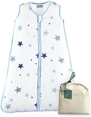 molis&co. Saco de Dormir para bebé. Ideal para Entretiempo e Invierno. 2.5 TOG. Súper Suave y cálido. Muselina Premium Acolchado.