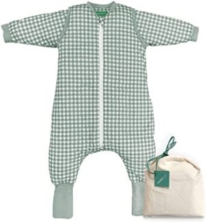 molis&co. Saco de dormir con pies, mangas desmontables y calcetines. TOG 2.5. Ideal para Entretiempo e Invierno. 100% algodón